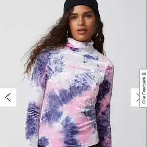 Teddy Fresh ''I Need a Hug' Velour Long Sleeve Turtleneck